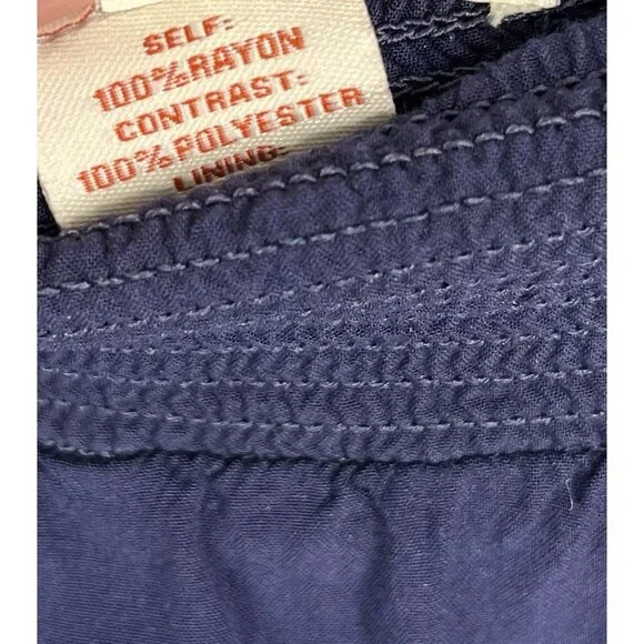 SUNDANCE Women's Navy Eyelet Tiered Skirt XS - Picture 3 of 5